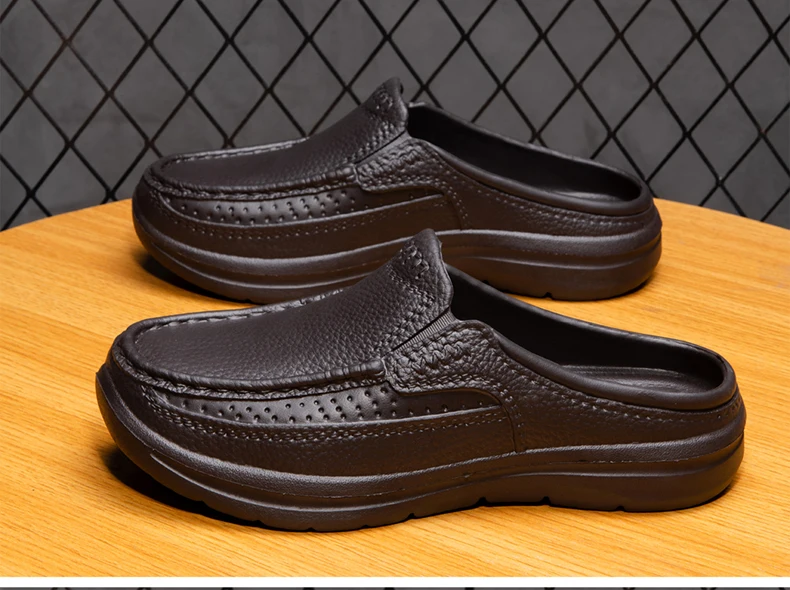 Sandalias de playa de verano para hombre, zuecos de jardín informales Unisex, sandalias cruzadas con punta ancha para exteriores, zapatillas de ducha de casa antideslizantes