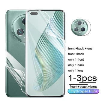 Honer Magic 5 Pro 5Pro 3To1 전면 후면 하이드로 겔 필름, 아너 Magic5 프로 5G 카메라 렌즈 커버 유리 화면 보호기 6.81 인치 