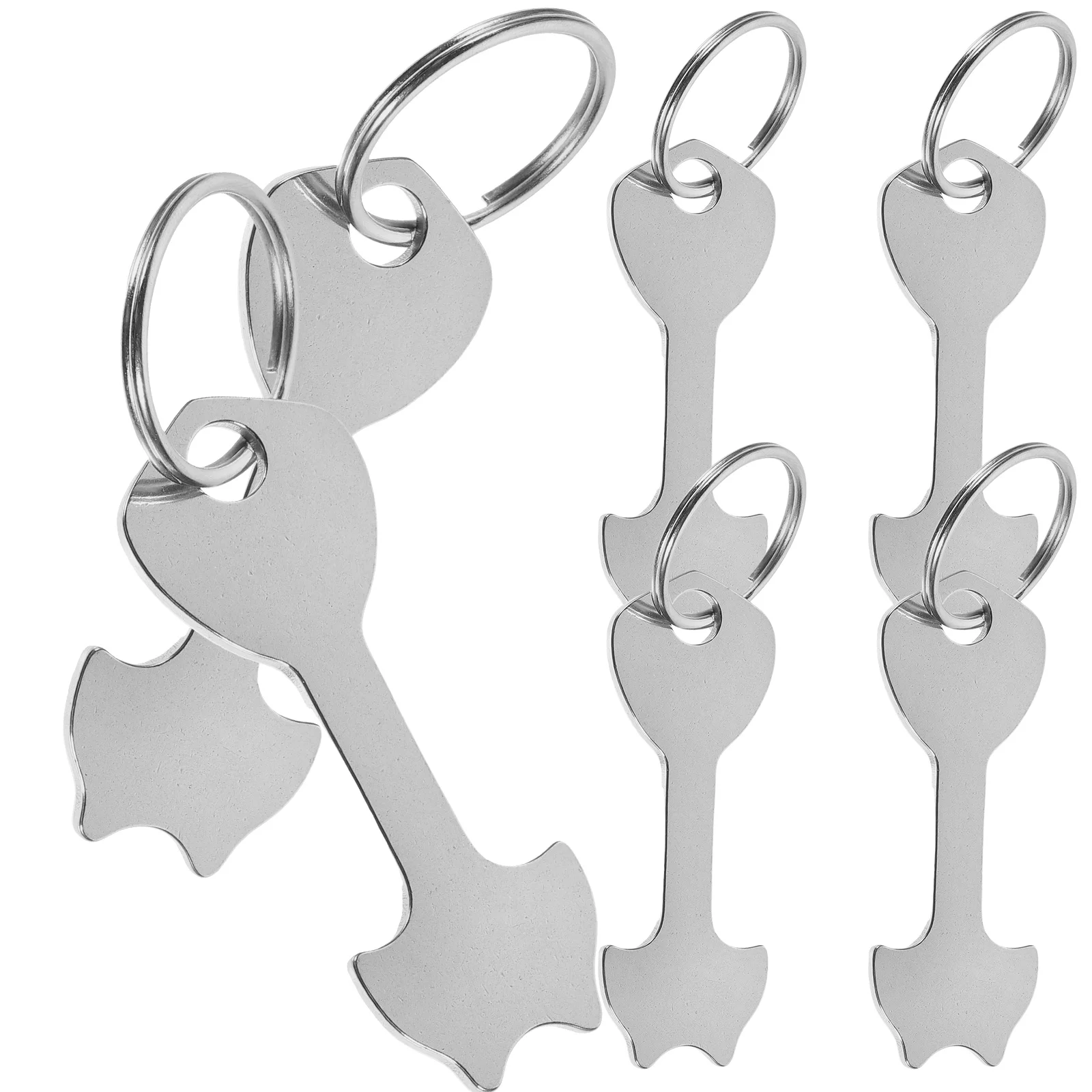 6 Pcs to Disassemble Cart Token Key Ring Shopping Trolley Zinc Alloy Small Tokens Portable Remover