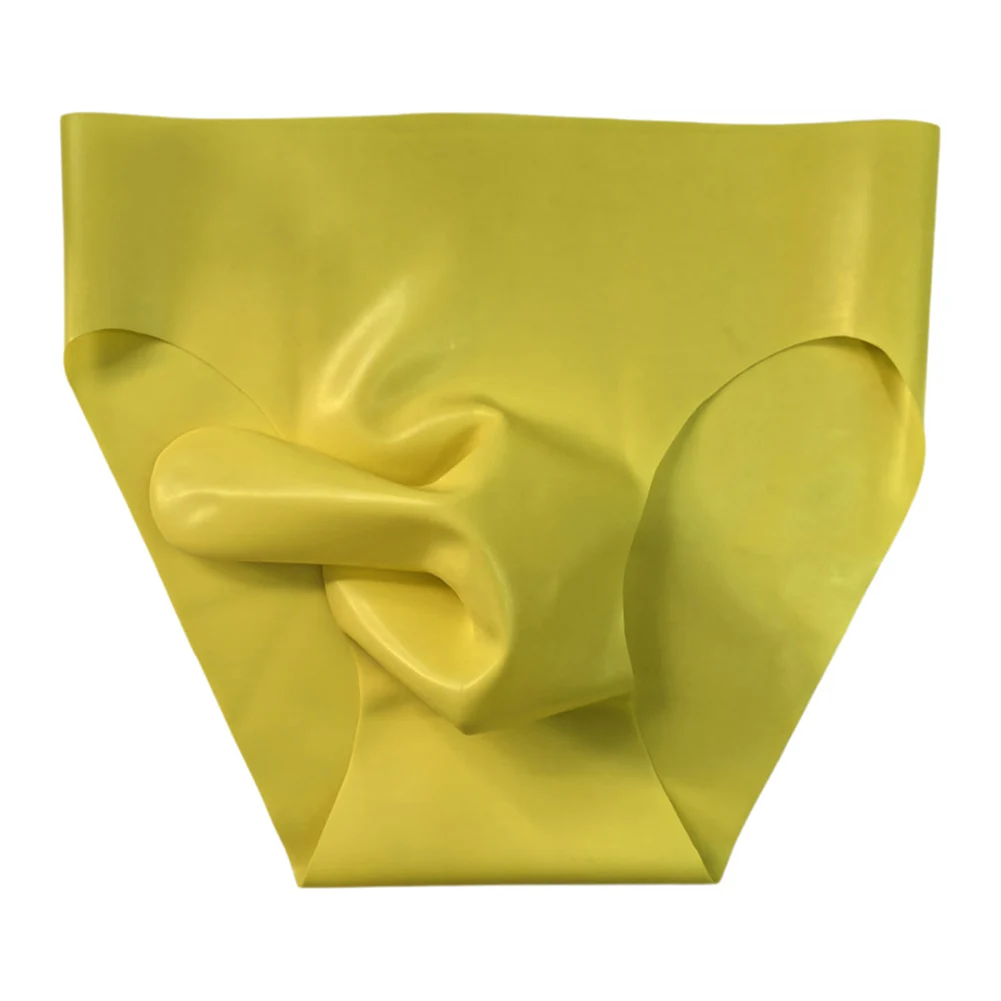 

Elephant Nose Briefs Latex Underpants Lingerie Collection Erotic Seamless Rubber Shorts Latex Underpants Low Waist Design