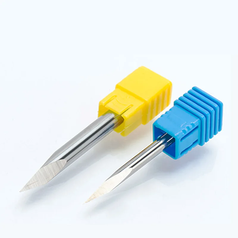 

10 шт./компл. A-3A уровень 3,175 мм хвостовик концевая фреза гравировальный инструмент с ЧПУ дерево нефритовый тиснение резьба по металлу фрезы для алюминия