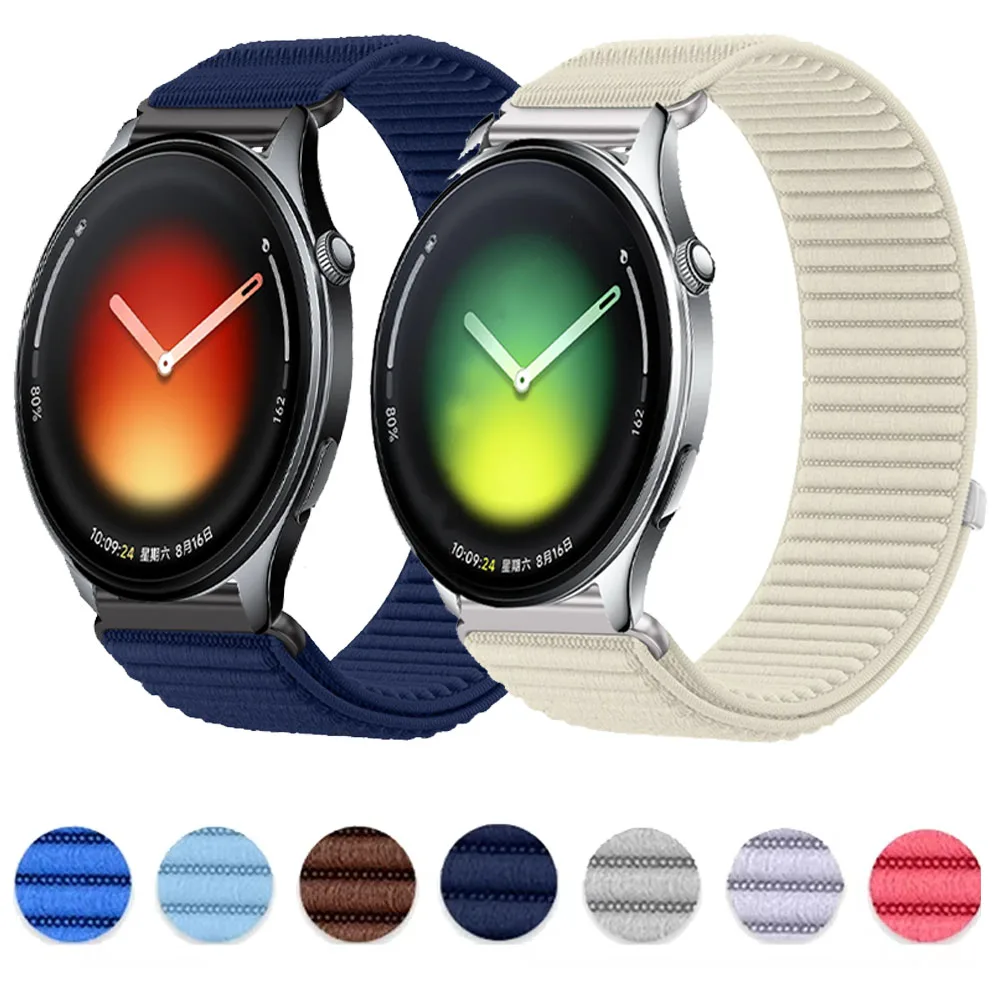 Bracelet en nylon 18/20/22 mm pour Xiaomi Watch 5 S4 41 mm S3 S2, bracelet confortable pour Oneplus Watch 3 2 2R Lite Realme Watch 5