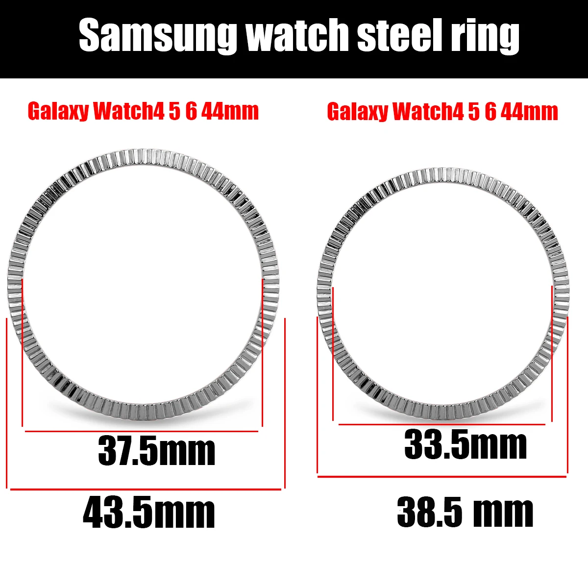 Pierścień bezelowy do zegarka Samsung Galaxy Watch 4 5 6 7 40 mm 44 mm Ochrona obudowy Metalowa rama Osłona zderzaka Dekoruj akcesoria