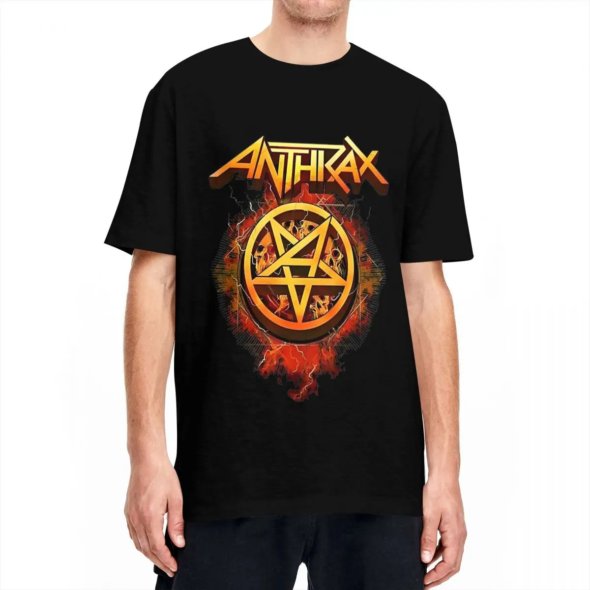 Anthrax Band Tee Shirt for Men Women Graphic Print T Shirts Cotton Clothing