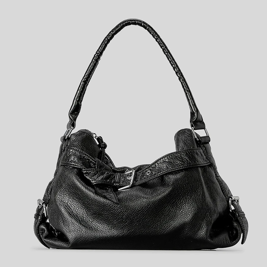 

Retro Large-Capacity Soft PU Tote Bag Fashion Women's Handbag for Outdoor PU Crossbody Bag Chic Ladies PU Leather Tote Bag
