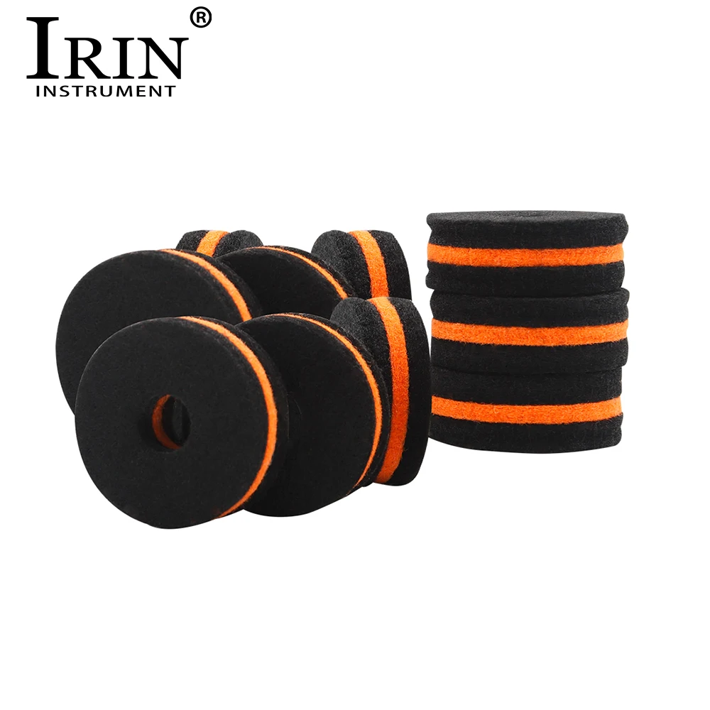 IRIN 10 Pcs Cymbals Felt Pad Percussion Instrument Accessories Music Parts Drum Slices Felt Pad Protection Set Replacement Tools