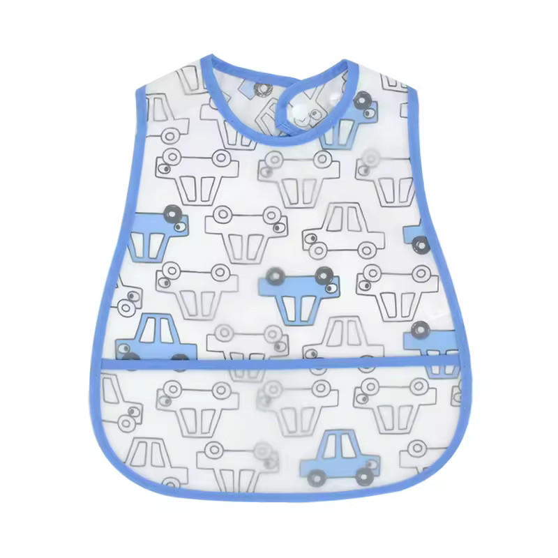 2023New Cartoon Pattern EVA Waterproof Pocket Lunch Feeding Bibs Adjustable Baby Bibs Cute Children Baby Apron Kids Burp Cloths - Image 25