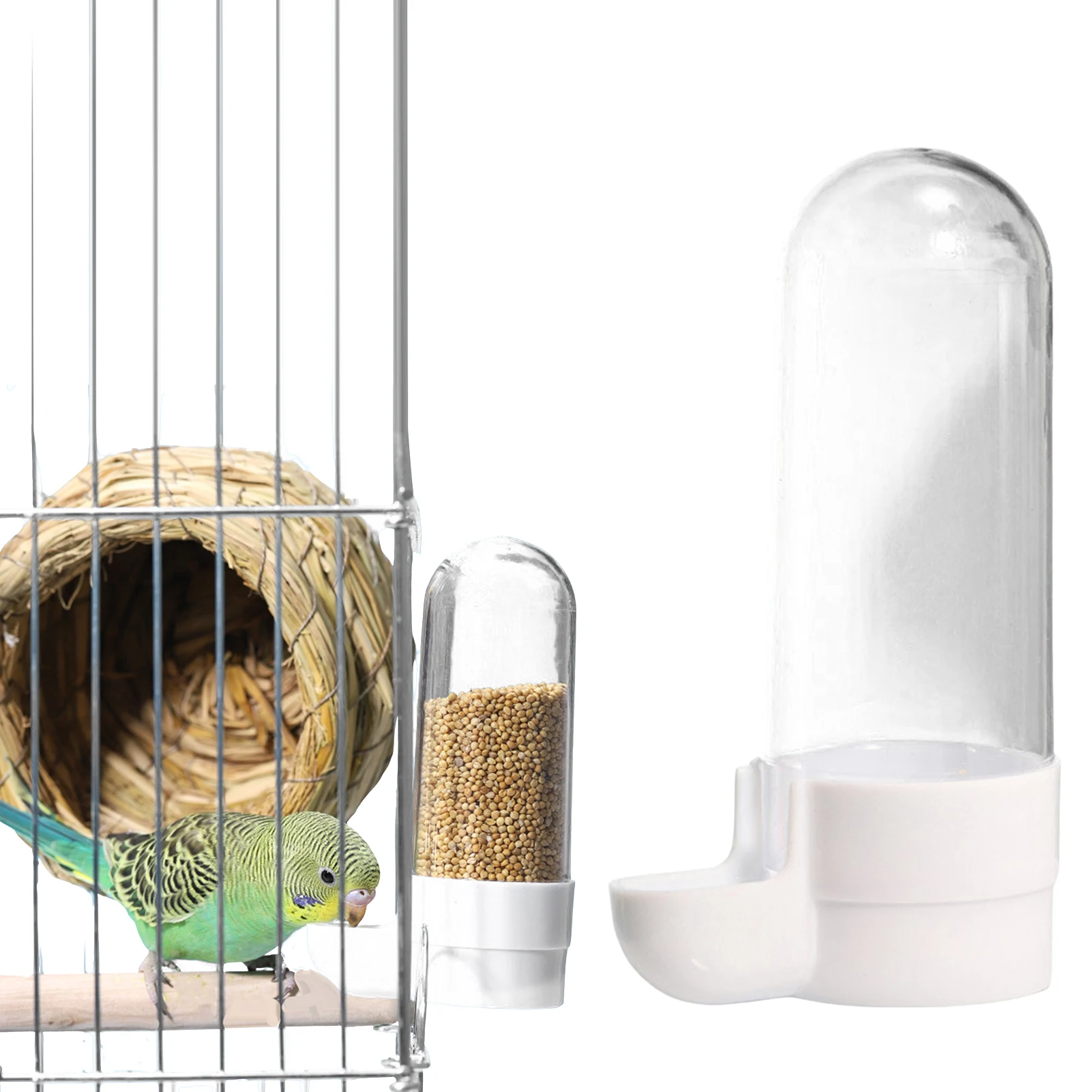 Automatic Bird Waterer Food Feeder Bird Waterer Food Feeder Stable Bird Cage Accessories Drinking Bottle For Pigeon Quail