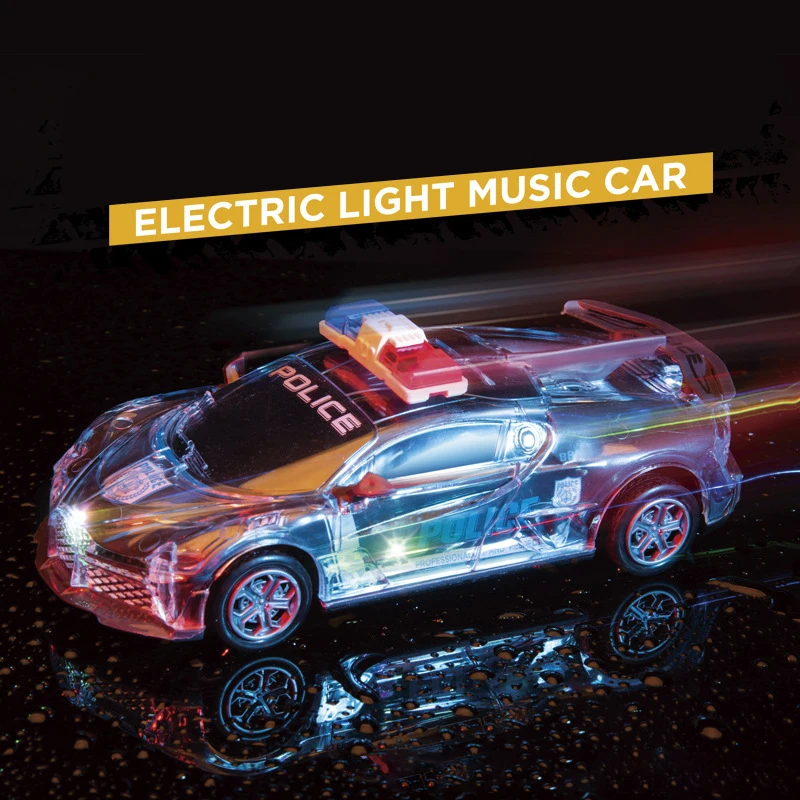 Electric Sound Simulation Sports Car Toy with Glowing Features for Kids, Perfect Boy Gift