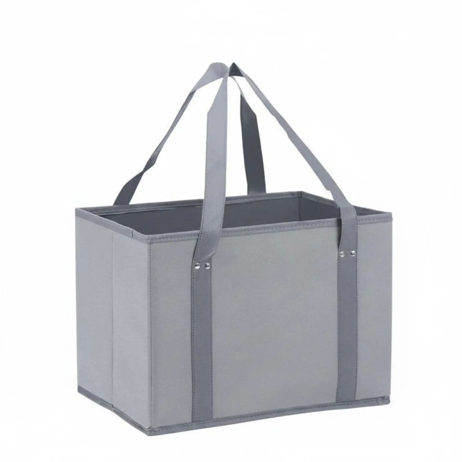 Foldable Shopping Basket Easy to Clean Nonwoven Tote Basket Large Capacity