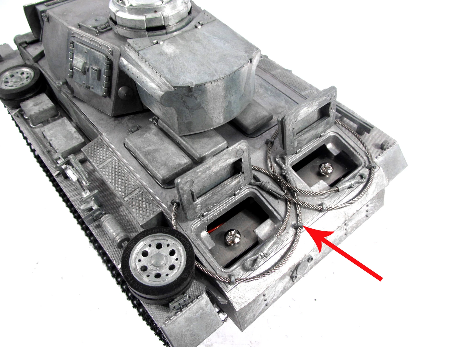 Mato MT109 Towing Cable Metal Buckles 8pcs For 1/16 1:16 RC Panzer III Tank Metal Upgraded Parts