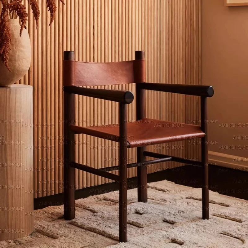 Armchair Simplicity Café Chairs Kitchen Leisure Living Room Vanity Café Chairs Comfy Wood Furniture Cadeira De Café MH40KFY