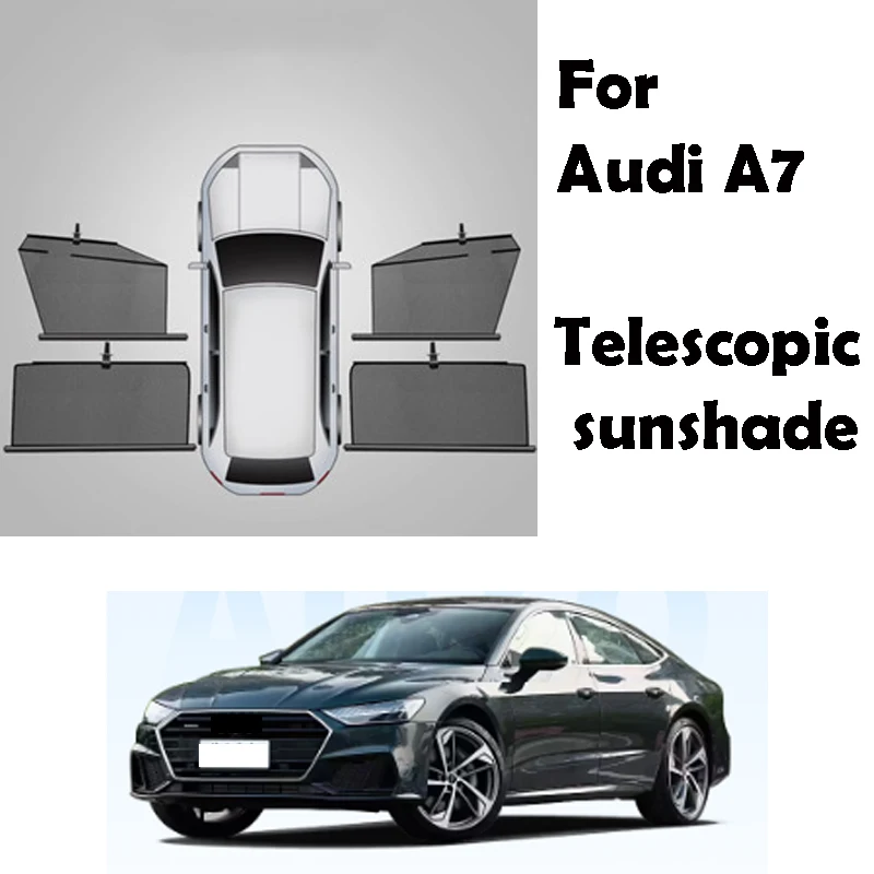 

For Audi A7 2019-2025 Sunshade Scalable Automatic Portable Sunscreen Heat Insulation Car Accessories