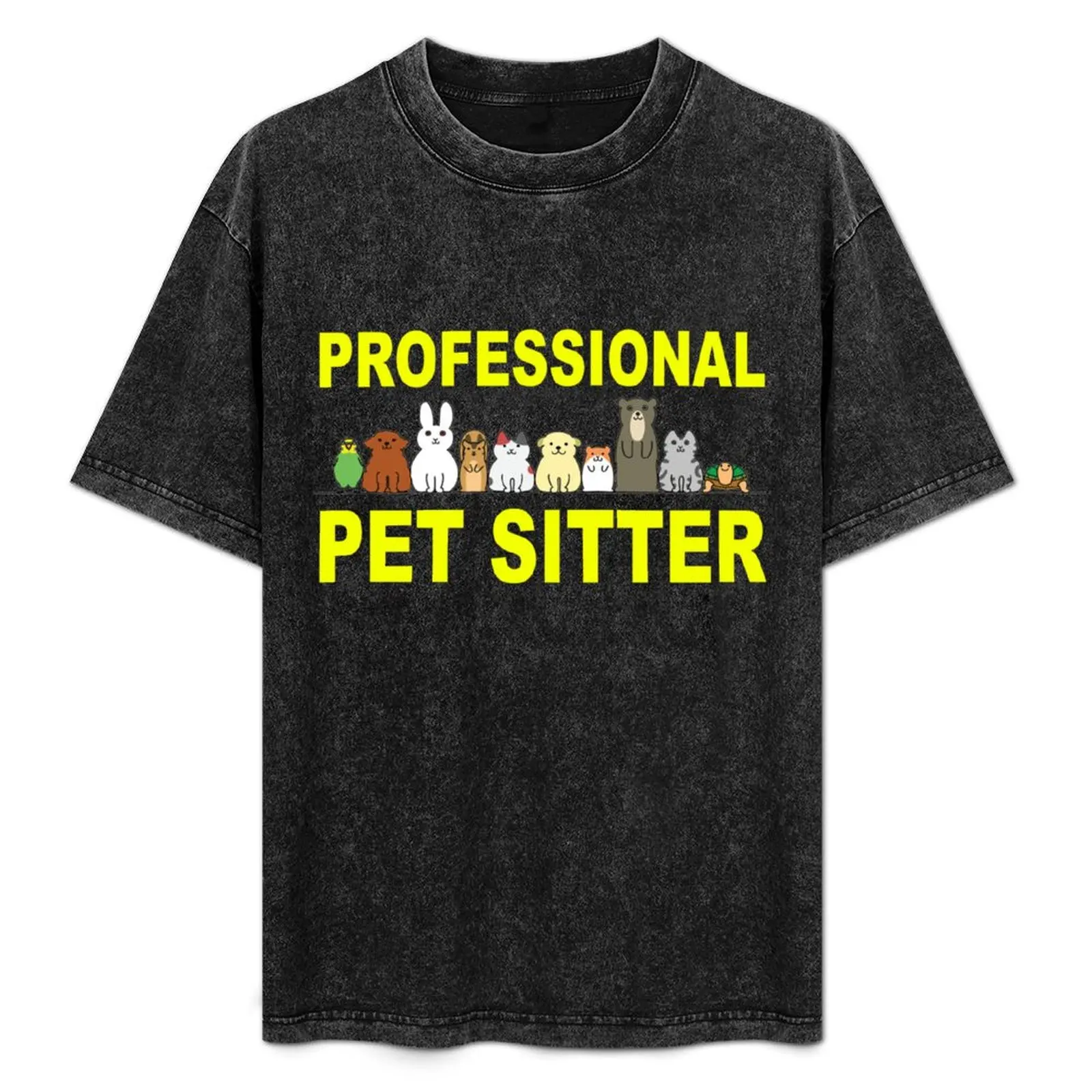 

Professional Pet Sitter T-Shirt blacks boys animal print men tshirt