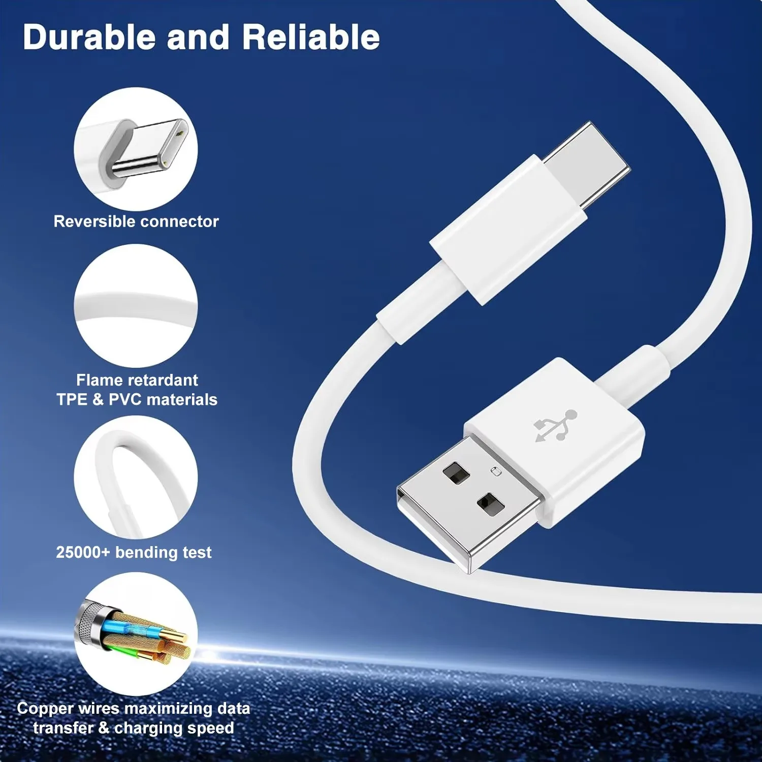 Type C USB Fast Charging Data Cable For iPhone 15 16 Plus 17 Pro Max Samsung Google Moto Carplay USB Type-C Charge Phone Cables