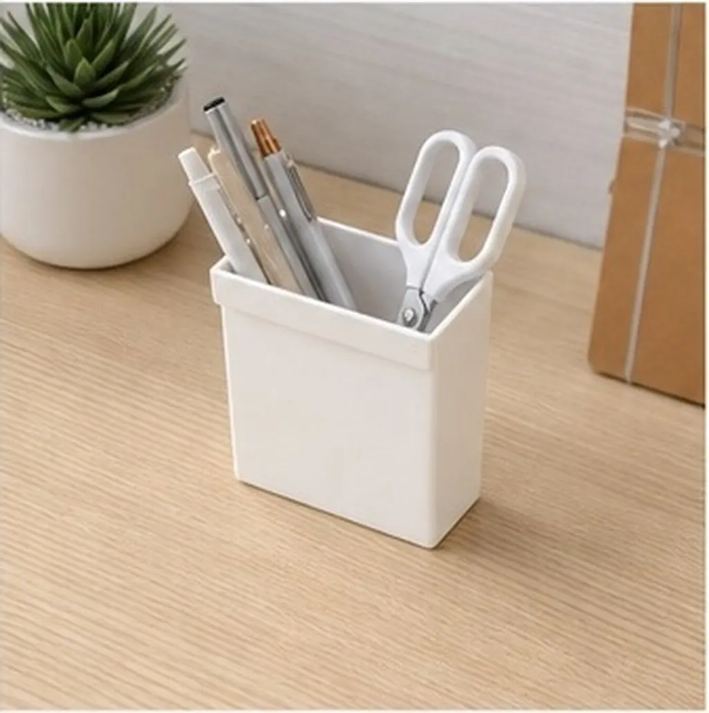 2Pcs Wall-Mounted Pen Holder Multifunctional Storage Box Desktop Organizer Office Stationery Case Paper Storage Box