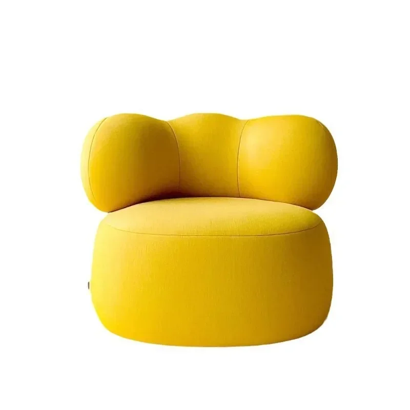 Niche designer curved fabric sofa wabi sandy wind special-shaped small apartment replica pod sofa