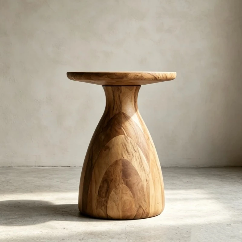 Living room furniture Round solid teak side table Living room coffee table
