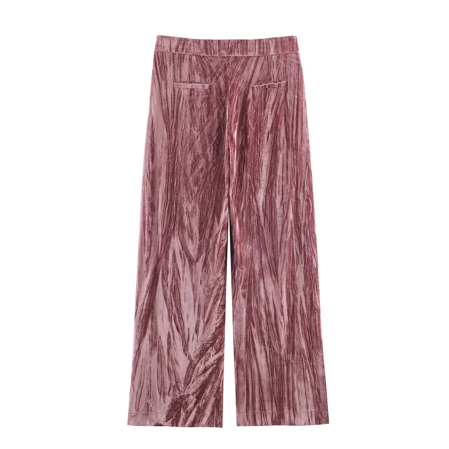 Velvet Double-breasted Swan Feather Decorated Suit Jacket And Pants Women's Fashion Cross-border Organic Cotton Casual Pants