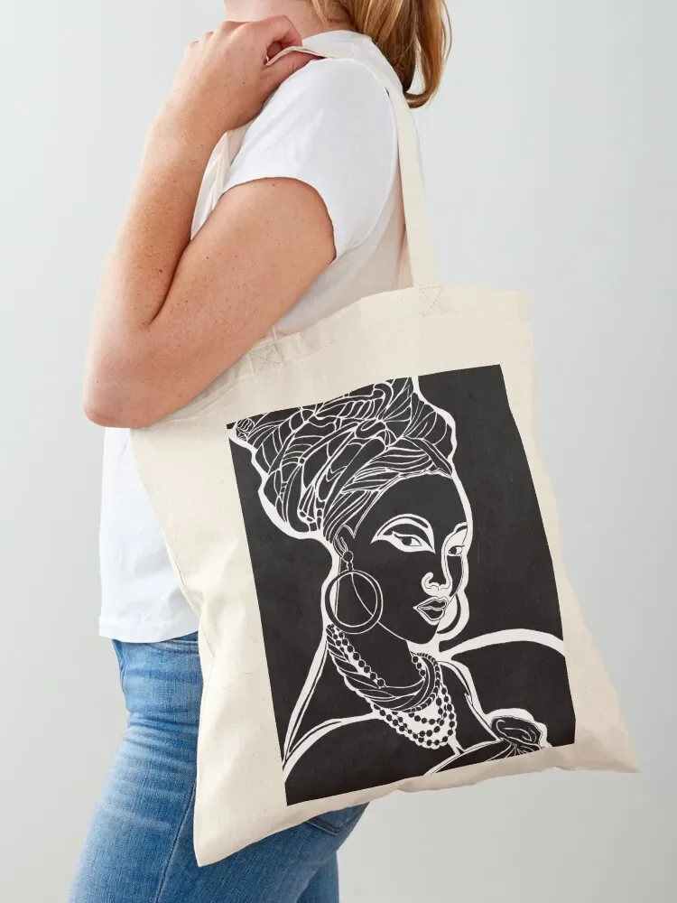 Confidence - African Beauty Inspired Tote Bag reusable shopping bag bags luxury women custom bags canvas tote bags