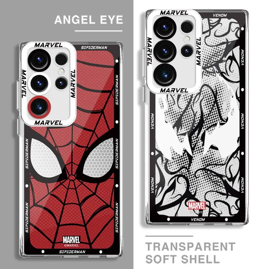 Marvel Spider Man Phone Case for Samsung Galaxy S23 FE S21 S24 Ultra S20 FE S22 Plus Note 20 Ultra Soft Cover