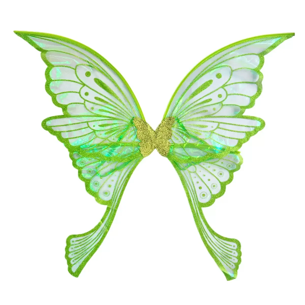 Adult Elf Wings Magic Wand Combo, Phoenix Tail Cosplay Back Ornament, Holiday Party Costume Kit In Stock