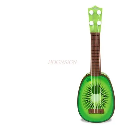 Cartoon fruit Yukrili Ukrili four-string mini guitar, which can play musical instruments, educational children's toys