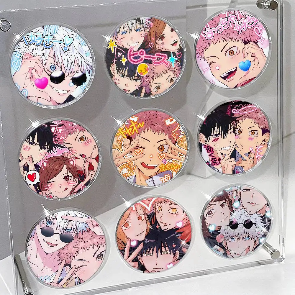 Cute Anime J-Jujutsu-k-Kaisens Kawaii Badge Pins For Friend, Backpack, Clothing, Collectible Accessories, Jewelry Gift