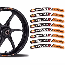 3D Motorcycle Wheel Sticker Rim Stripe Accessories Decal For Repsol Honda Ducati YAMAHA Kawasaki