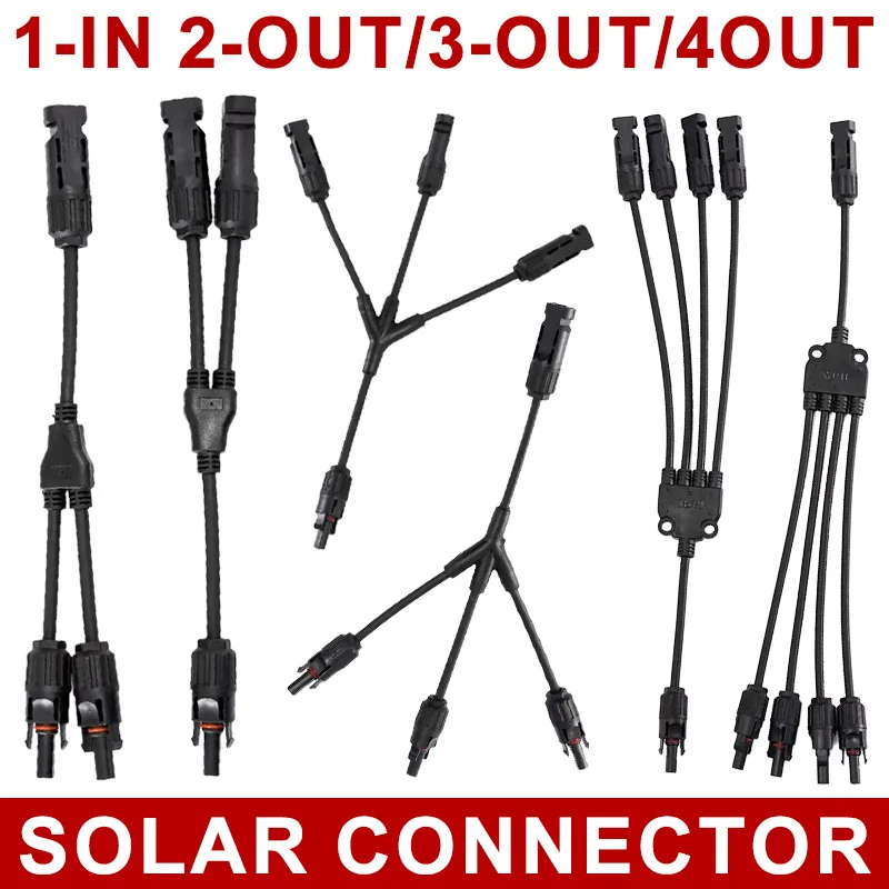 1/5 Sets Y Typ 30A 1000 V Photovoltaik PV Stecker Solar Panel Parallel Anschluss PV Stecker Solarzelle 1 bis 2/3/4 Stecker