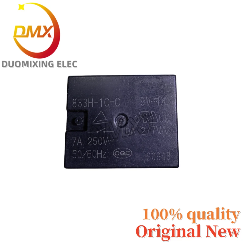 5PCS/Lot Original 833H-1C-C 9VDC 5-pin 10A 277VAC 7A 250V~ 50/60Hz SPST relay