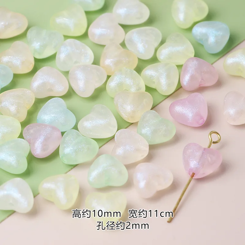 30pcs Jelly Color Acrylic Spacer Beads Star Heart Round Shape Loose Beads For Jewelry Making DIY Bracelets Necklace Accessories