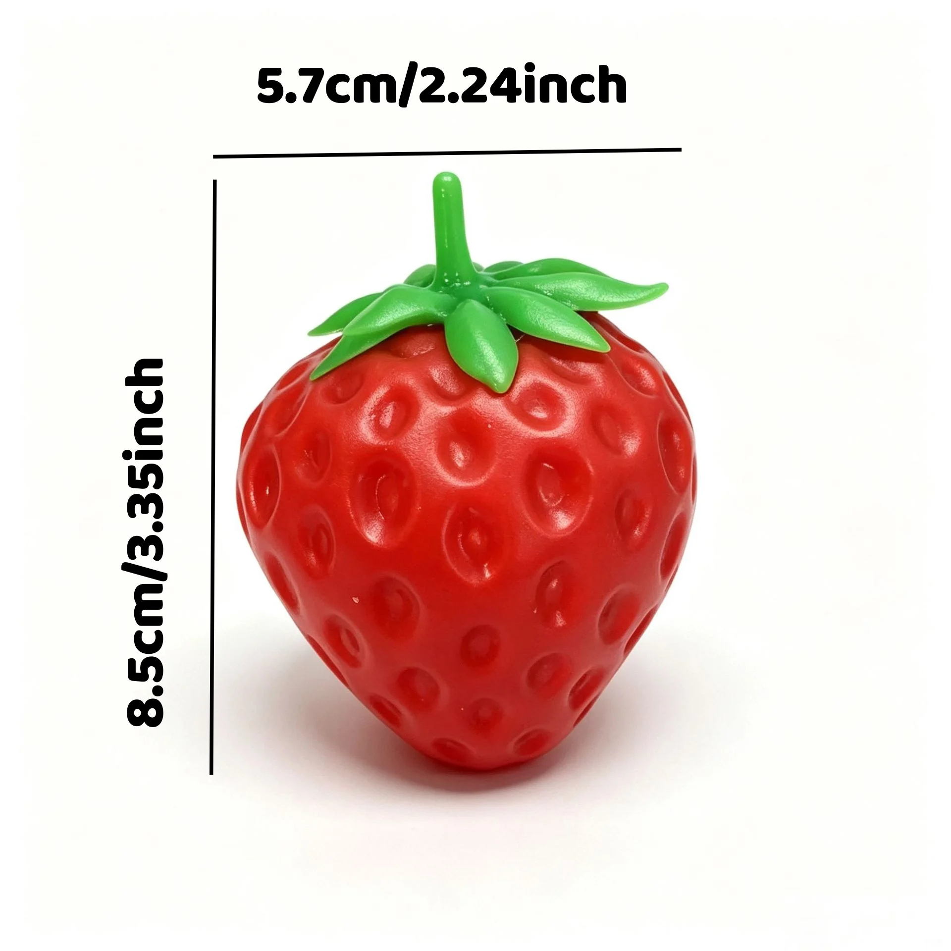 6Pcs Random Red Squishy Sensory Toys, Fruit & Geometric Shapes Squeeze Fidget Toy Set, Stress Relief Squeezing Balls for Kids Pa
