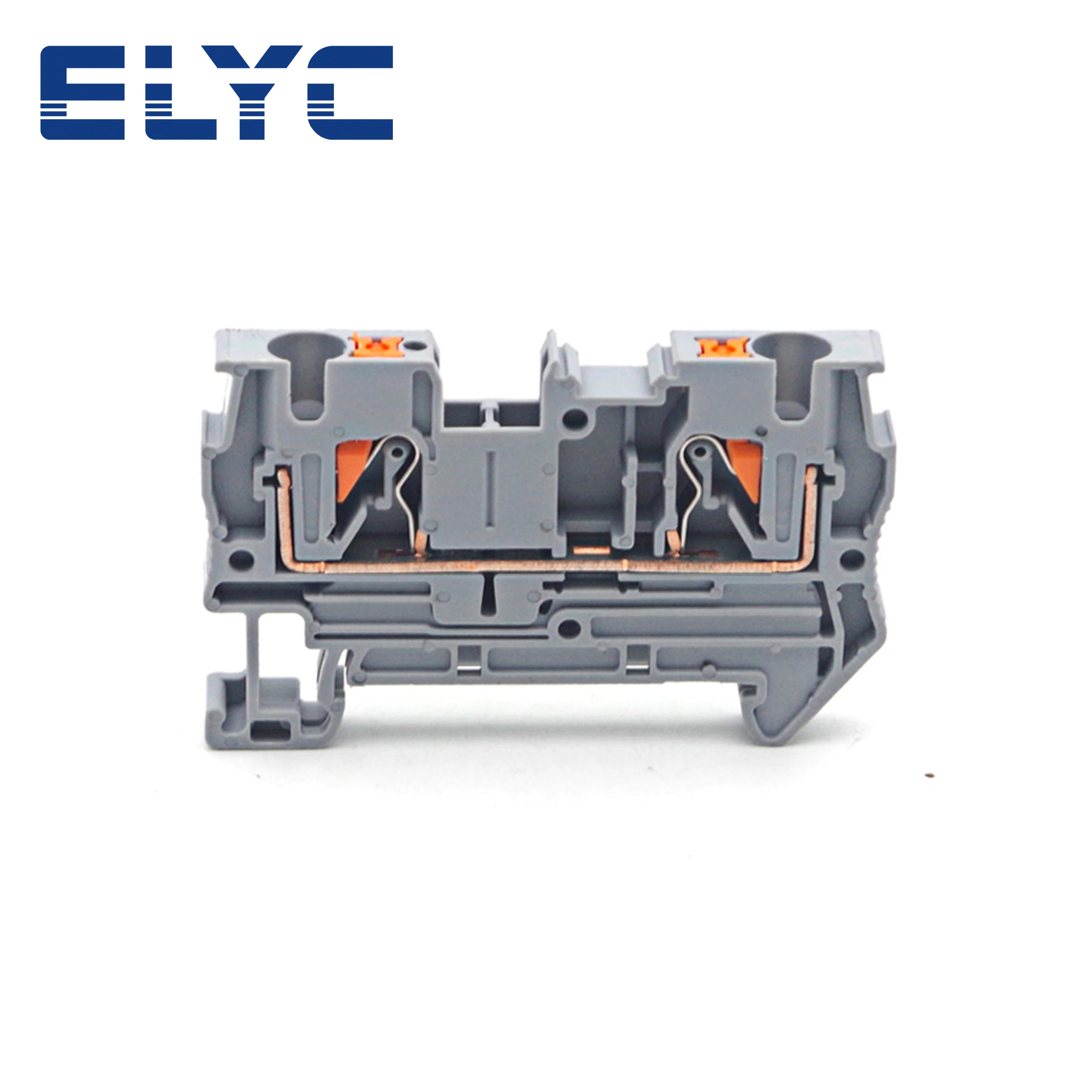 10Pcs PT4 Push-In Terminal Block Spring Connection Feed-Through Screwless PT-4 Wire Electrical Connector Din Rail Terminals PT 4