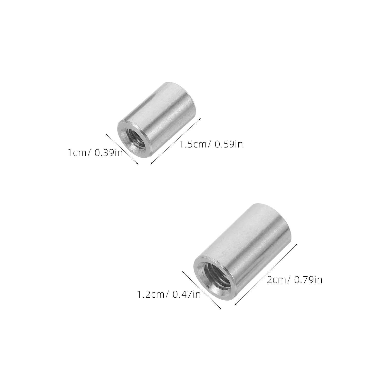 20pcs Stainless Steel Round Coupling Nuts for Threaded Rods M6/M8, Corrosion-Resistant Welding Connectors