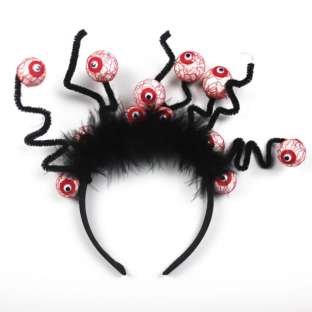 

New Halloween Horror Eyeball Hair Band Ornament Adult Children's Eyeball Hair Clasp Ghost Festival Party Props Headband Dress Up