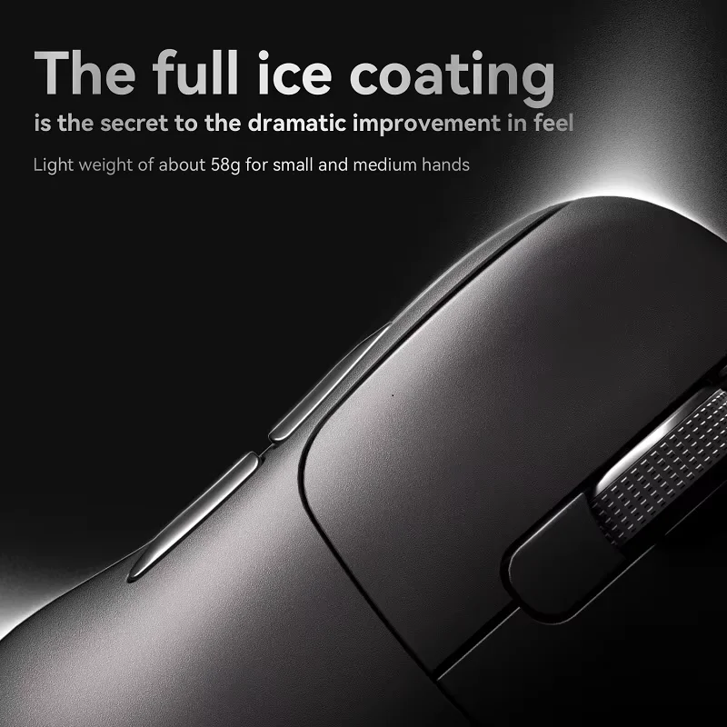 AJ179 APEX PAW3950 30000DPI 8Khz Wireless Gaming Mouse Right-Hand Ergonomic Mouse with RGB Magnetic Screen Charging Dock