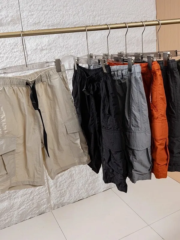 

Heavyweight Mountain Series Qui Dry Breathable Men's Summer Workwear Bule Waist Belt orts Casual Five-Quarter Pants