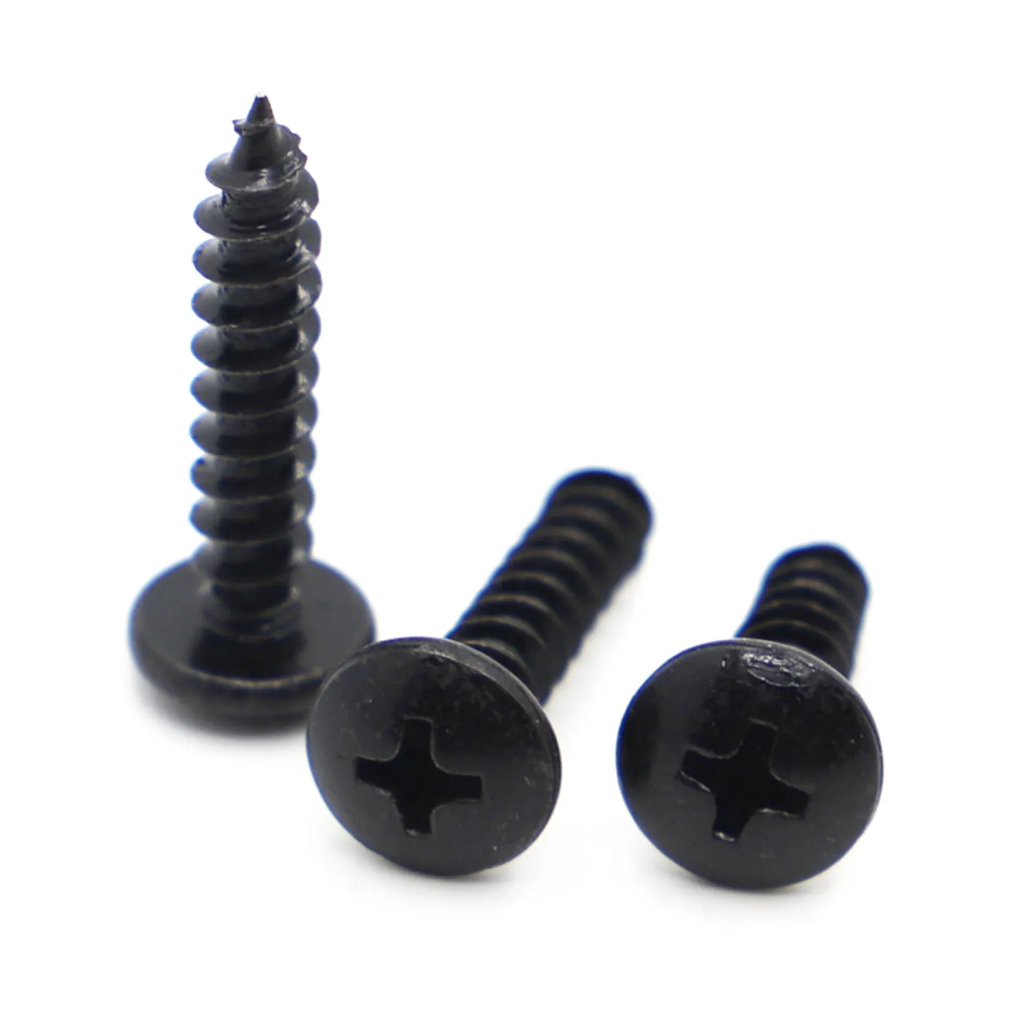 Tornillos autorroscantes de cabeza de hongo empotrada cruzada, acero negro, Phillips, 10/50 piezas, M3, M3.5, M4, M5, M6