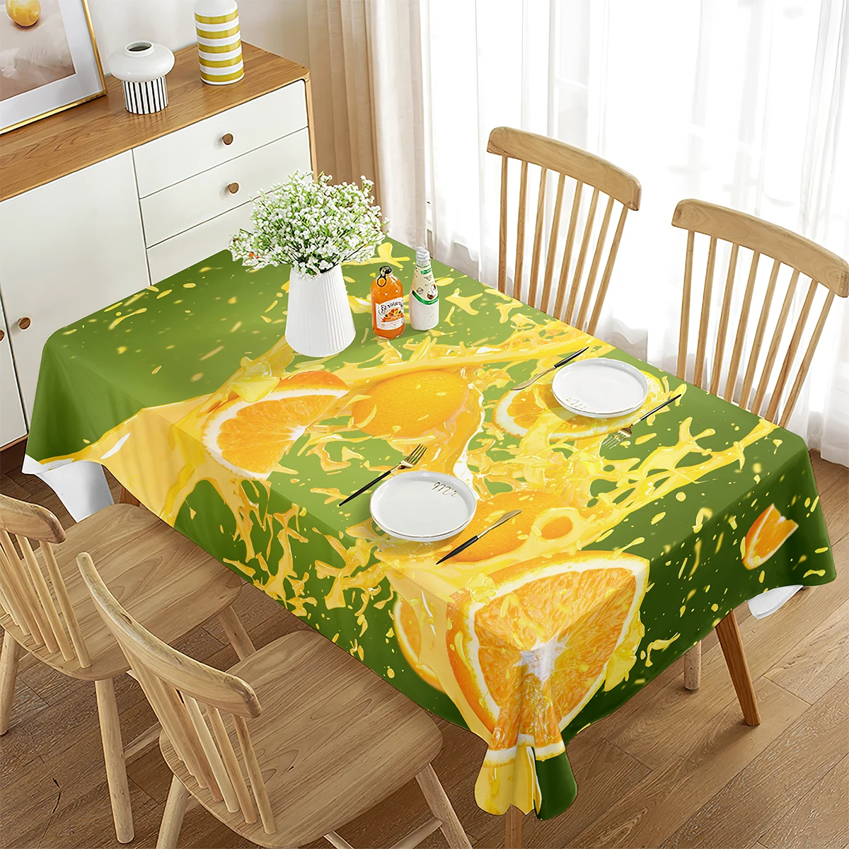 

Tablecloth Rectangle Lemon Yellow Lemon Fruit Tropical Fruit Tablecloth Home Decor Living Room Party Dining Room Wedding Decor
