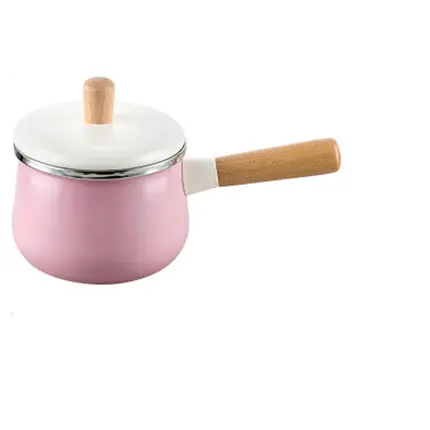 Imagem -06 - Pote de Leite Esmaltado de Porcelana Cozinhar Antiaderente Sopa Mini com Tampa Fogão de Indução Panelas Aplicáveis Fogão a Gás 1.7l 16cm