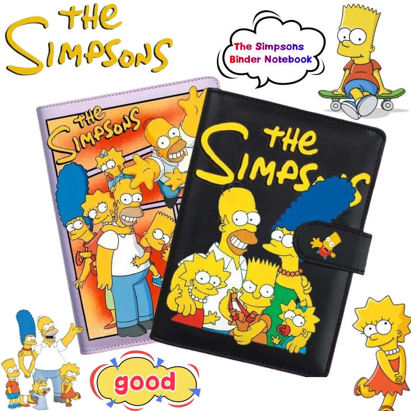 

New The Simpsons Homer Marge Bart Lisa Maggie Hand Ledger High Color Value Anime Cartoon diy Printed Detachable Binder Notepad