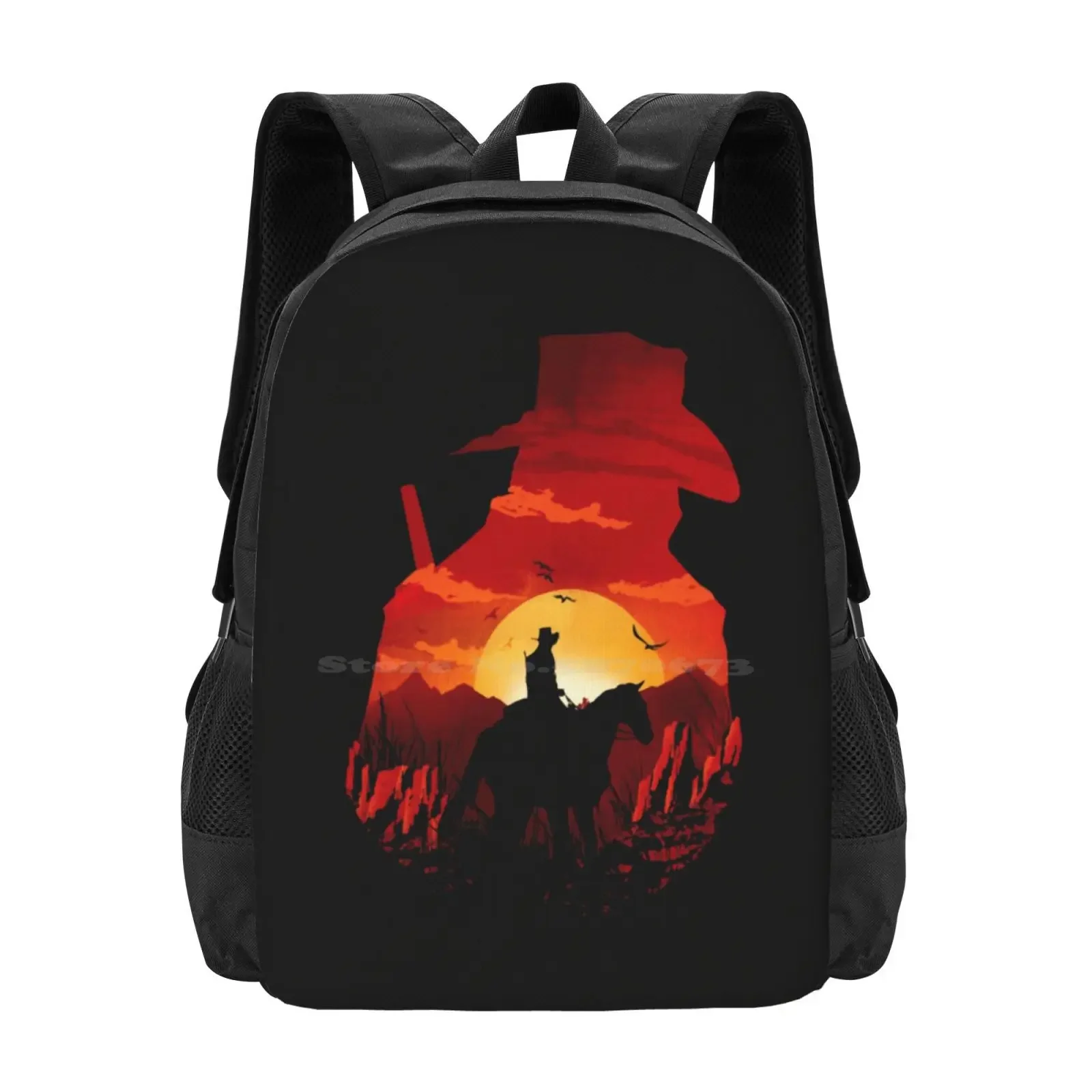 

Red-Logo Hot Sale Schoolbag Backpack Fashion Bags Popular Rdr2 Game Redemption 2