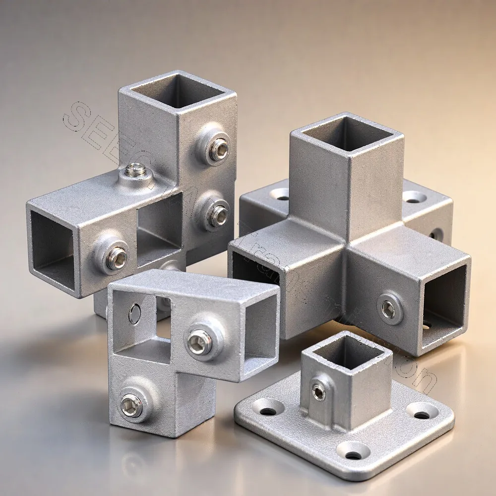 Cast Aluminum Square Tube Connector Joint Fitting 3 Way Corner Bracket for 20 25 30mm Aluminum Profile Frame DIY Hardware
