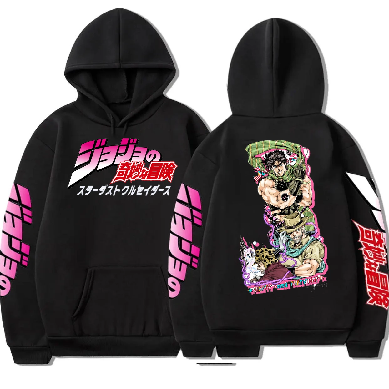 Le bizzarre avventure di JoJo Joseph Joestar Jojo Felpa con cappuccio da uomo Womnen Fashion Brand Design Pullover Felpe con cappuccio in pile da uomo