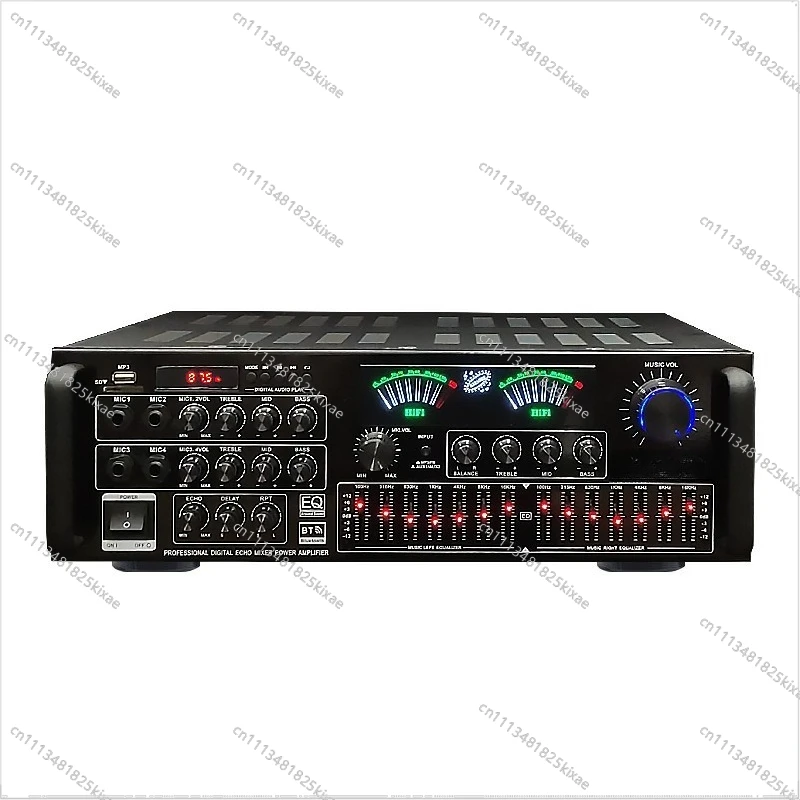 For High-power Bluetooth Power Amplifier, Equalization Adjustment Stereo, Home Karaoke U Disk SD Card Power Amplifier