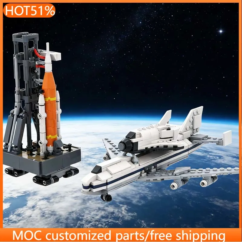 

290 PCS Plane Bricks V MLV-25L Mobile Launcher and Launch Umbilical Tower MOC Customize Modular Building DIY Festival Toy Gift
