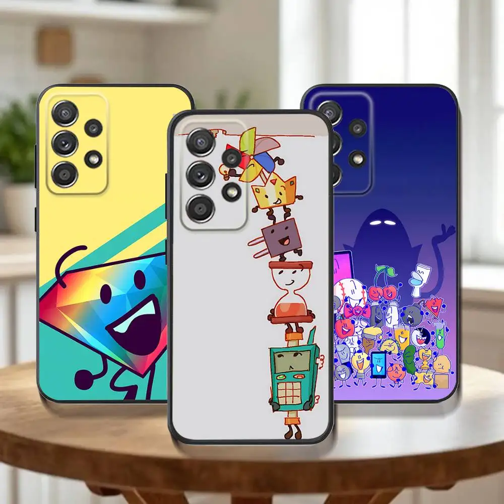 

Bfdi Battle For Dream Island Phone Case For Samsung Galaxy A73,72,51,53,52,71,22,5G,Note,J7,8,9 Soft Black Cover