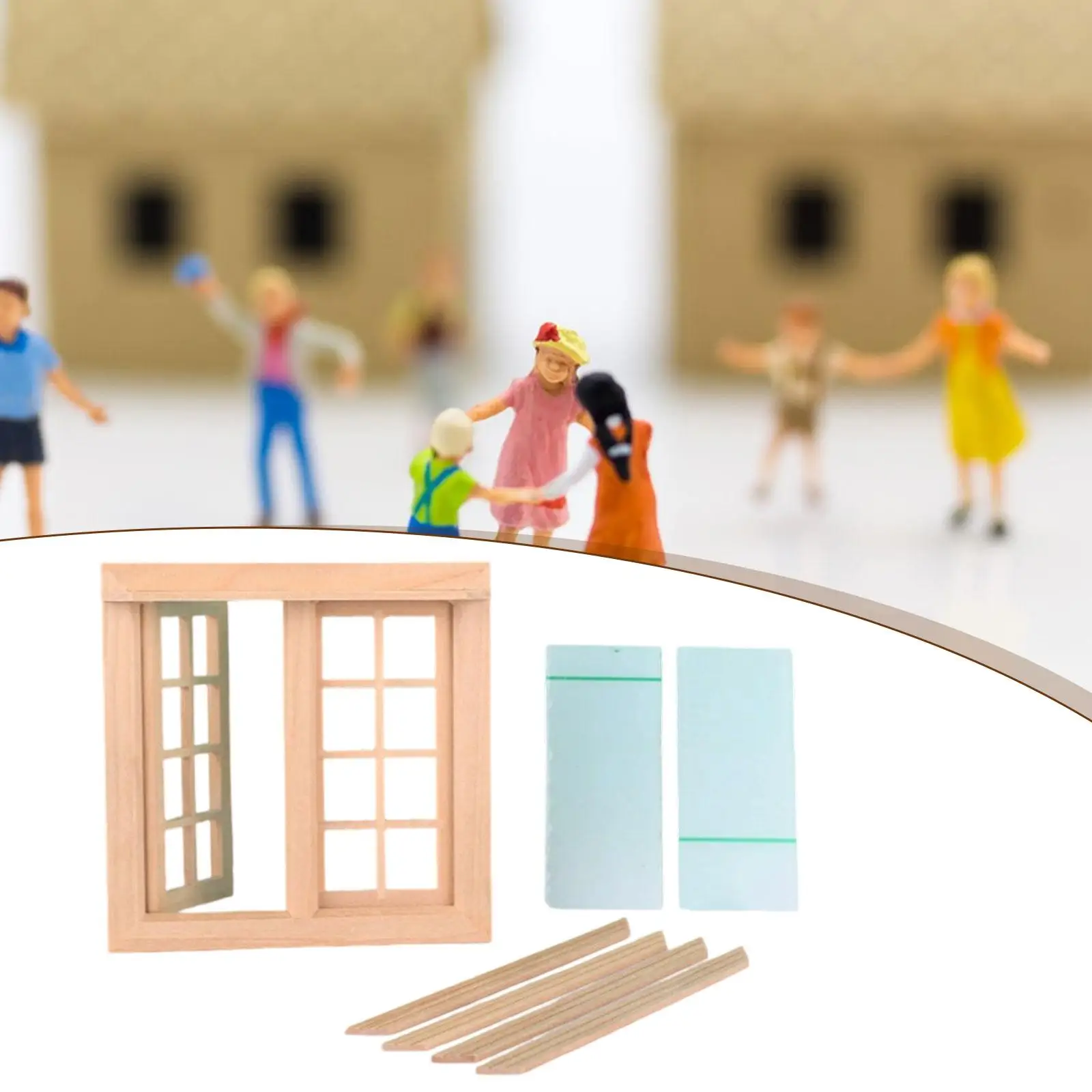 1/12 janela de casa de bonecas em miniatura móveis para casa de bonecas peças artesanais decorações de casa de boneca para artesanato diy modelo construtor fingir jogar