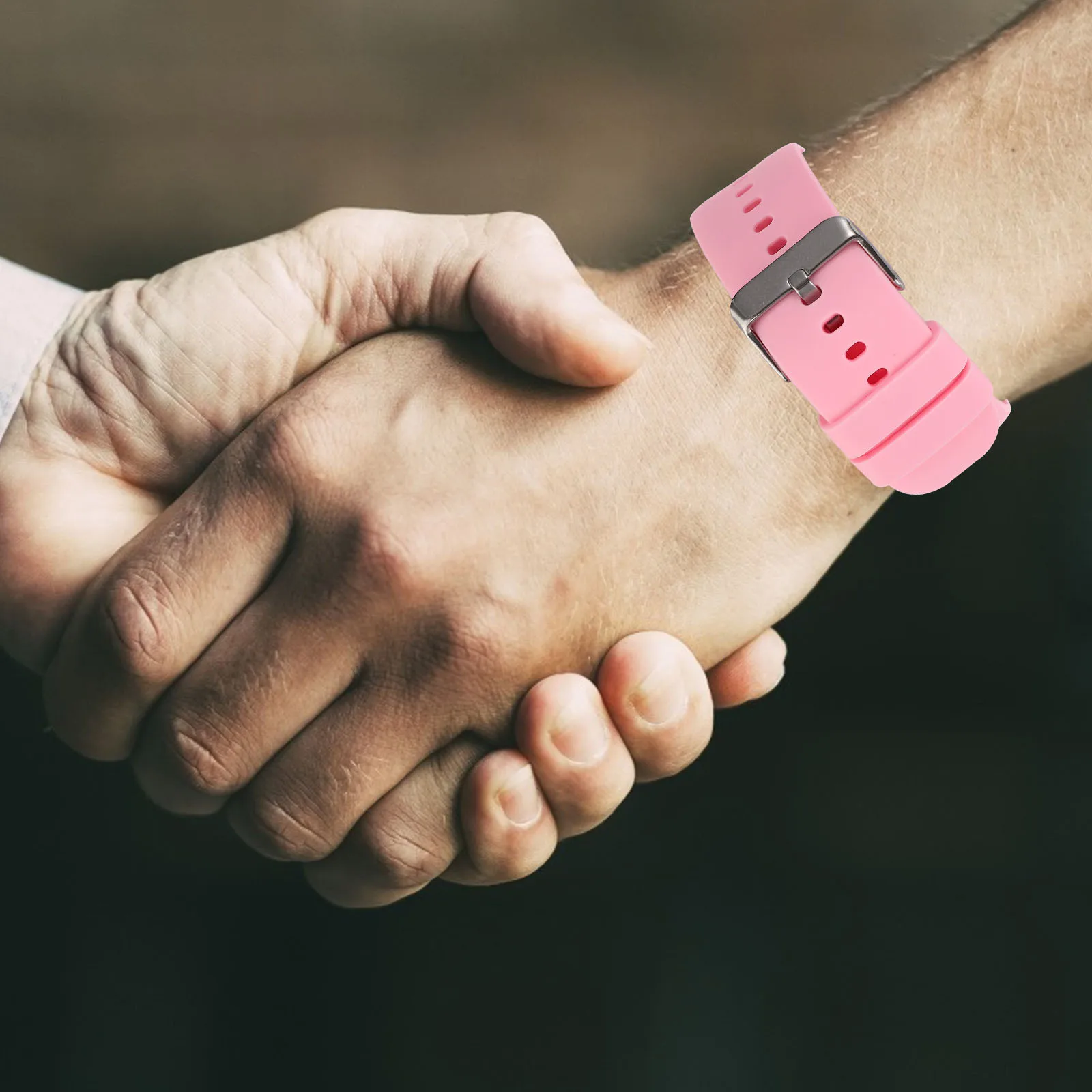 

2Pcs Silicone Watchband Adjustable Smartwatch Strap Replaceable Non-Slip Watch Strap for Casual Wear Watch Bands